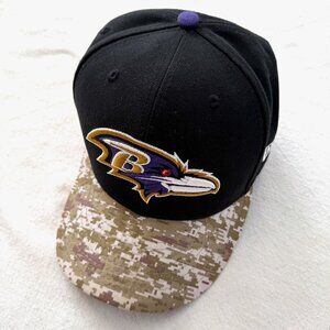 Baltimore Ravens Mens Fitted New Era Baseball Cap Camo/Black 7 1/4